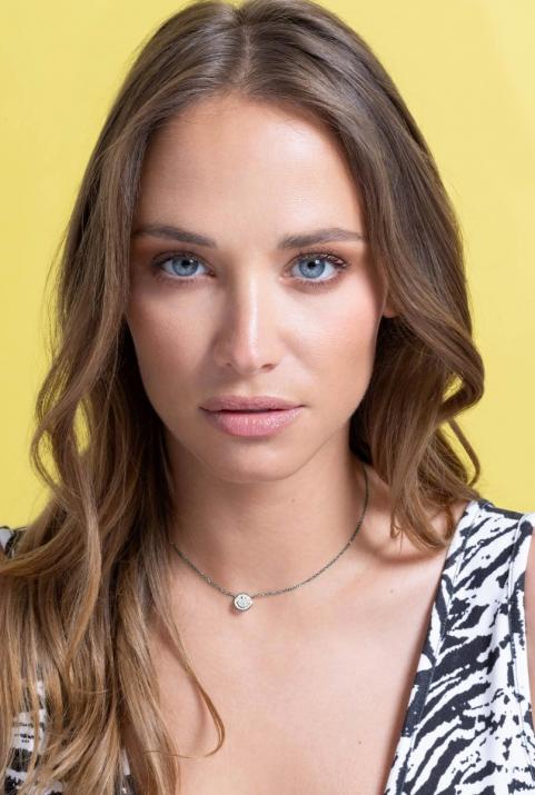 Black gold chain necklace with diamond-paved smiley - Redline - 0++