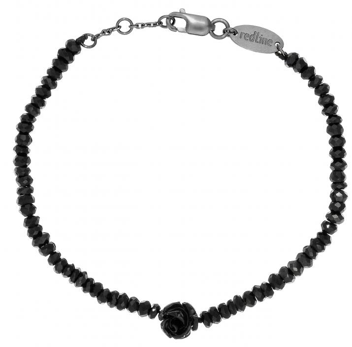 Chain Bracelet For Women with Rose in Black Gold - Redline