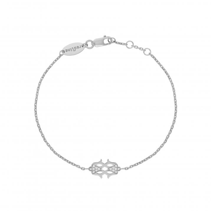 Chain Bracelet Lady Five White Gold RedLine Jewelry - Redline - 0++