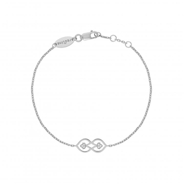 Chain Bracelet Lady Luck White Gold RedLine Jewelry - Redline - 0++