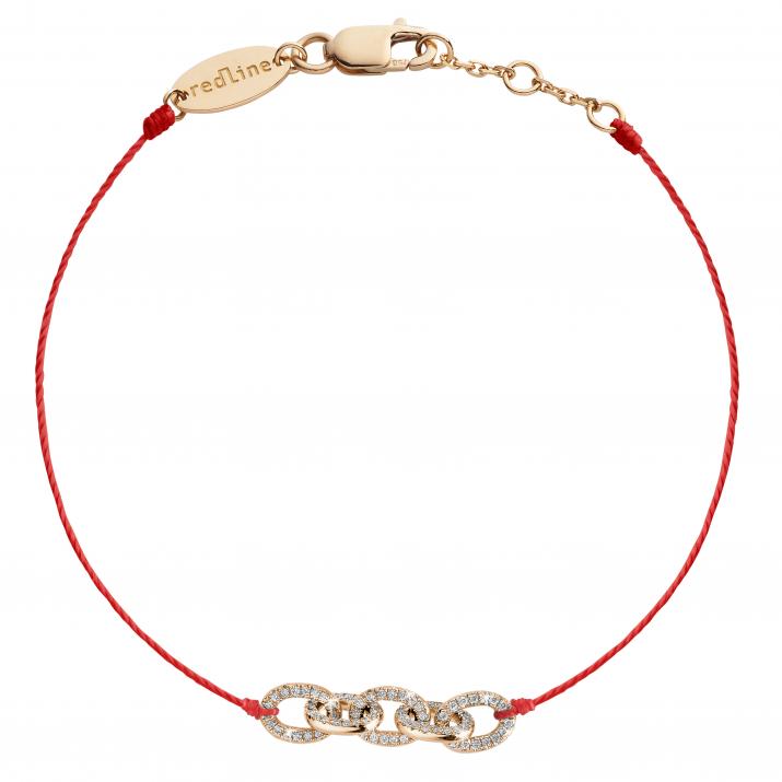 String Bracelet Sacré Pavé 5 Rose Gold RedLine Jewelry - Redline - 0++