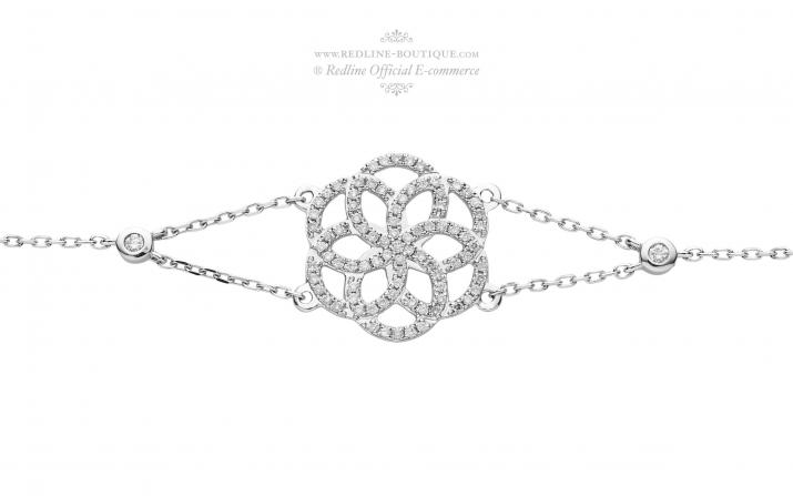 Chain Bracelet Lise White Gold RedLine Jewelry - Redline - 0++