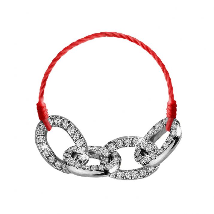 String Ring Sacré Pavé 4 Black Gold RedLine Jewelry - Redline - 0++