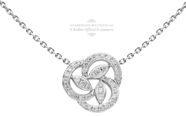 Chain Necklace Valse A Trois Temps White Gold RedLine Jewelry - Redline - 0++