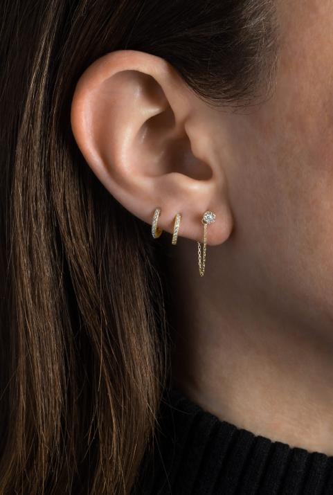 Illusion Courtoise серьги из жёлтого золота - Redline - 0++