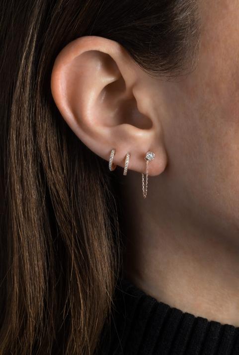 Illusion Courtoise серьги из розового золота - Redline - 0++