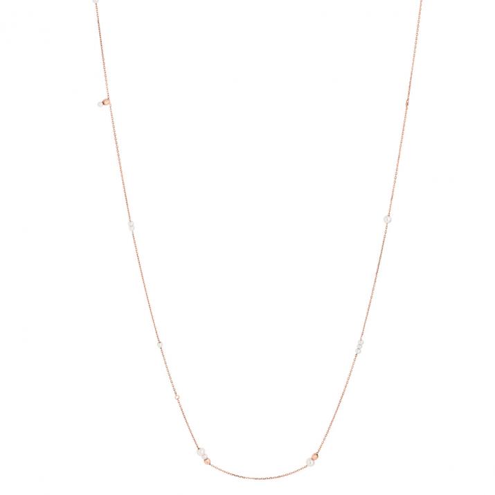 Chain Necklace For Women with 0.01ct Round Diamond in Rose Gold - Redline - 0++