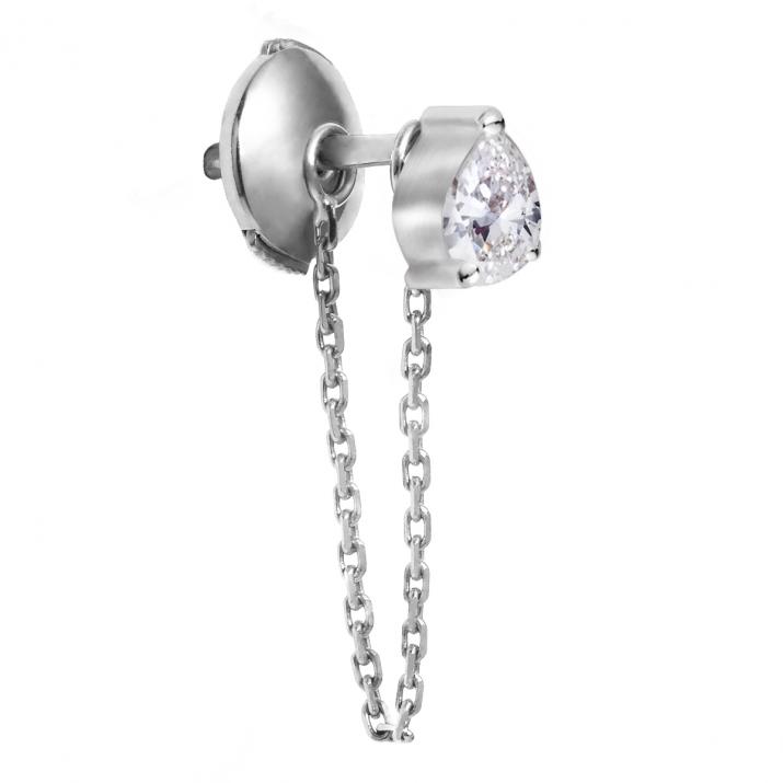 Моно Серьги Altesse Courtoise Белое Золото - Redline - 0++