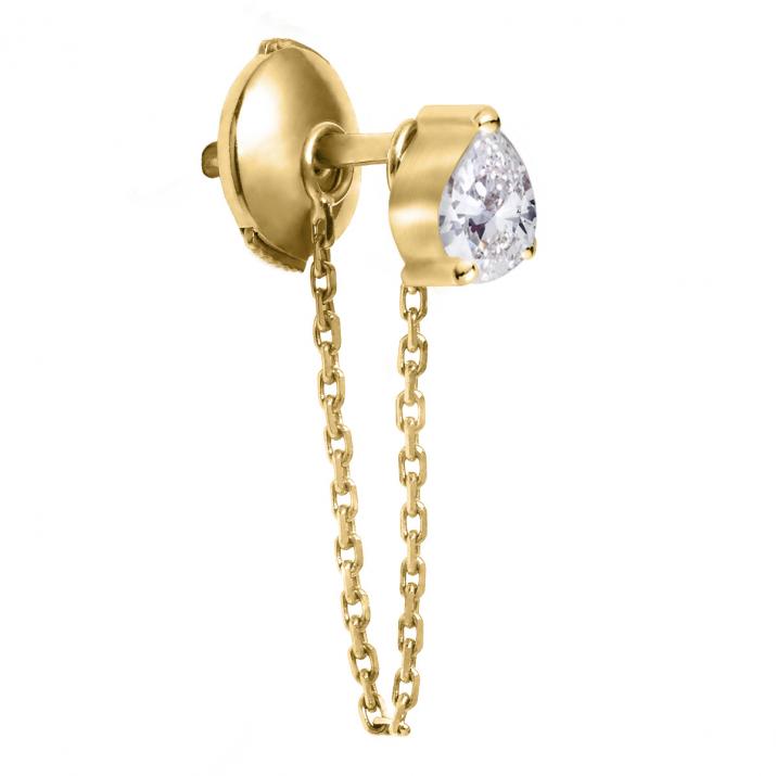 Моно Серьги Altesse Courtoise желтое золото - Redline - 0++