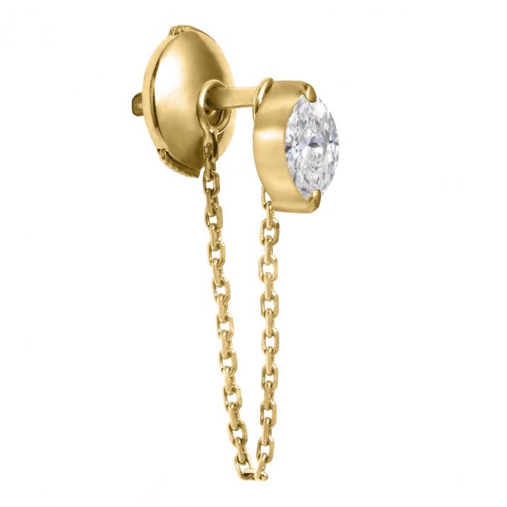 Серьга-цепочка Majesté Courtoise из желтого золота - Redline - 0++