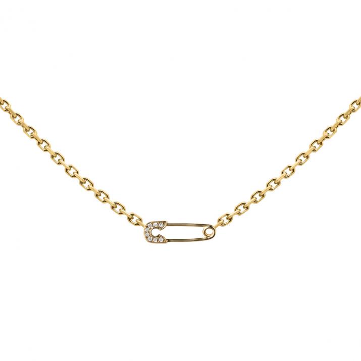 Колье Ангел из желтого золота с бриллиантами - Redline - 0++