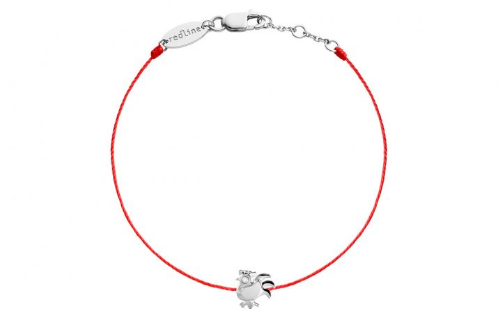 String Bracelet For Women with 0.01ct Round Diamond in White Gold Pavé Setting - Redline - 0++