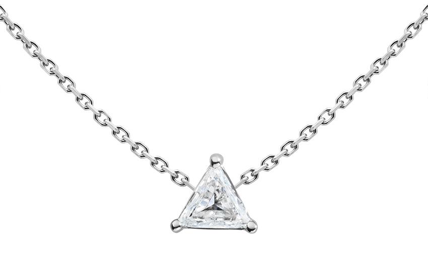 Trillion diamond necklace top