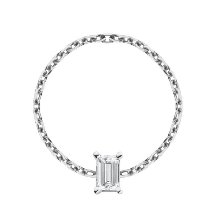 Цепное кольцо Comtesse Белое Золото - Redline - 0++