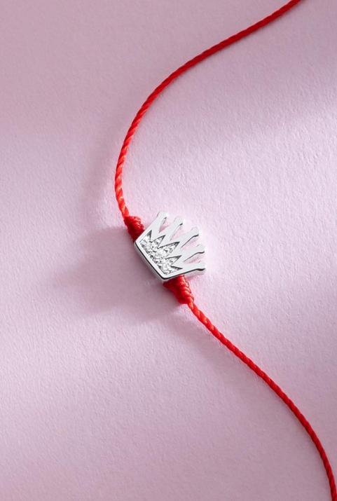 Roy String Bracelet Silver Pavé - Redline - 0++