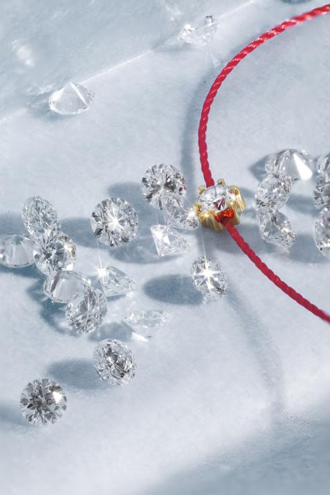 Браслет RedLine Jewelry Абсолютная нить Желтое золото Бриллиант  - Redline - 0++