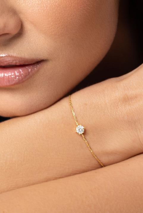 Безумно абсолютный цепной браслет желтое золото - Redline - 0++