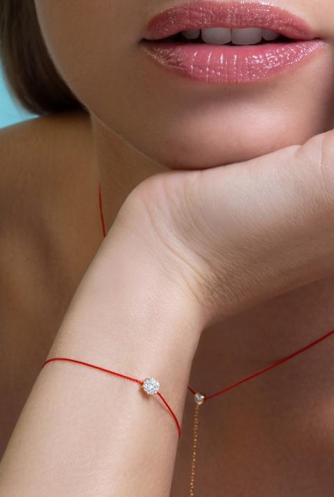 Глубоко абсолютно ниточный браслет розовое золото - Redline - 0++