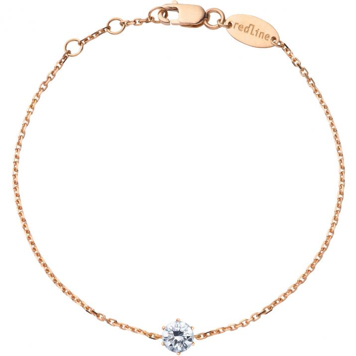 Безумно абсолютный цепной браслет розовое золото - Redline - 0++