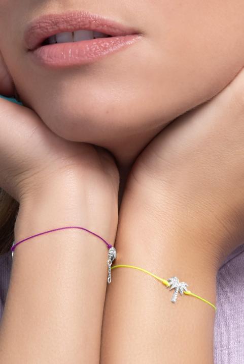 Браслет из ниток Sunnydays из белого золота с бриллиантами - Redline - 0++