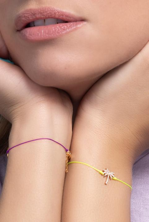 Браслет из ниток Sunnydays из розового золота с бриллиантовым паве - Redline - 0++