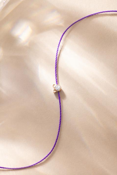 Браслет Mini Pure Bear из розового золота с нитками - Redline - 0++