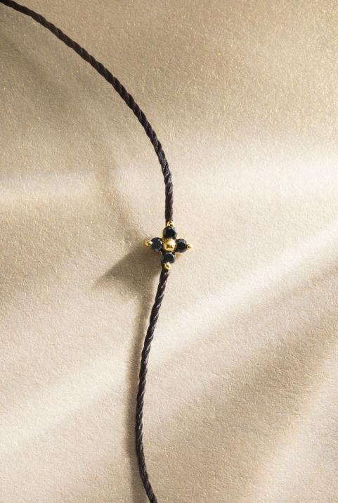 Браслет блестящий Kcolor нить желтое золото - Redline - 0++