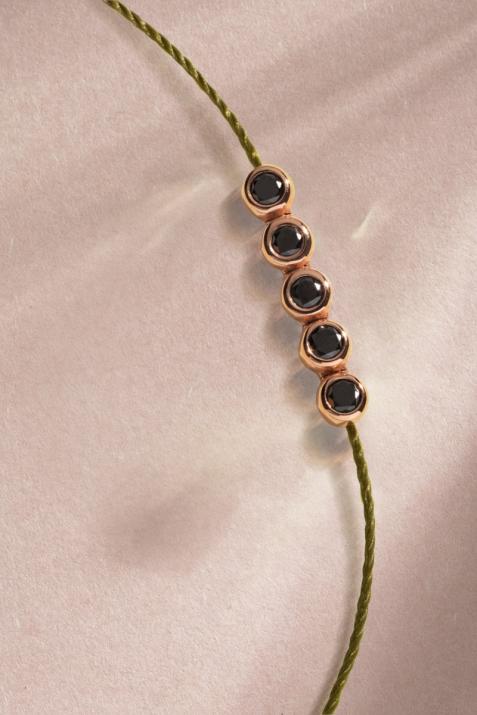 Мужской браслет реки Kcolor нить розовый золото - Redline - 0++