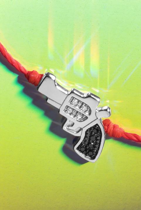 Мужская браслетная нить белого золота - Redline - 0++