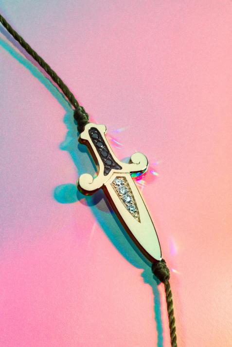 Вырезать Браслет Нить Мужчины Желтое Золото - Redline - 0++