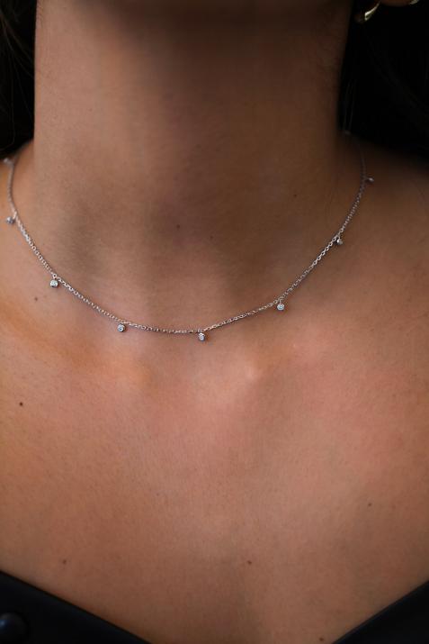 Женское ожерелье в крыше белое золото - Redline - 0++