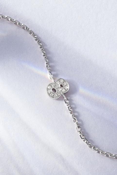 Мой номер паве -бриллиантс -браслет белое золото - Redline - 0++