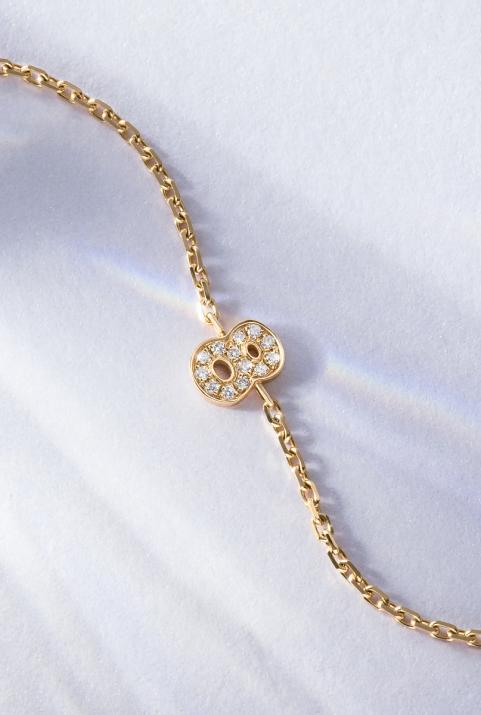 Мой номер паве -бриллиантс -браслет желтое золото - Redline - 0++