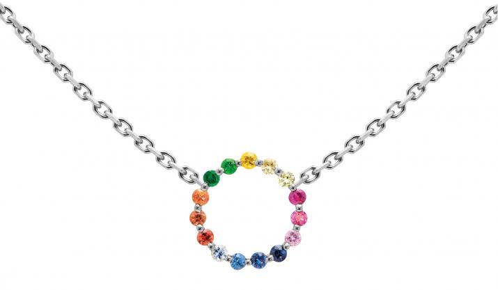 Aurelange Rainbow Sapphires Chee Collece Collece White Gold - Redline - 0++