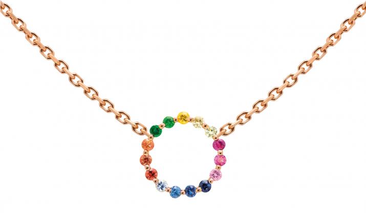 Aurelange Rainbow Sapphires Ожерелье розовое золото - Redline - 0++