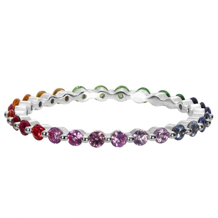 Кольцо Aurelange Rainbow Белое Золото - Redline - 0++