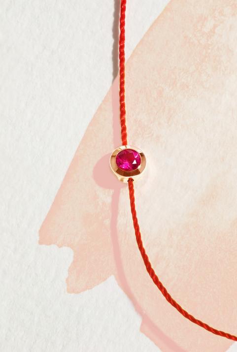 Браслет Чистого Рубиса Розовый Золото - Redline - 0++