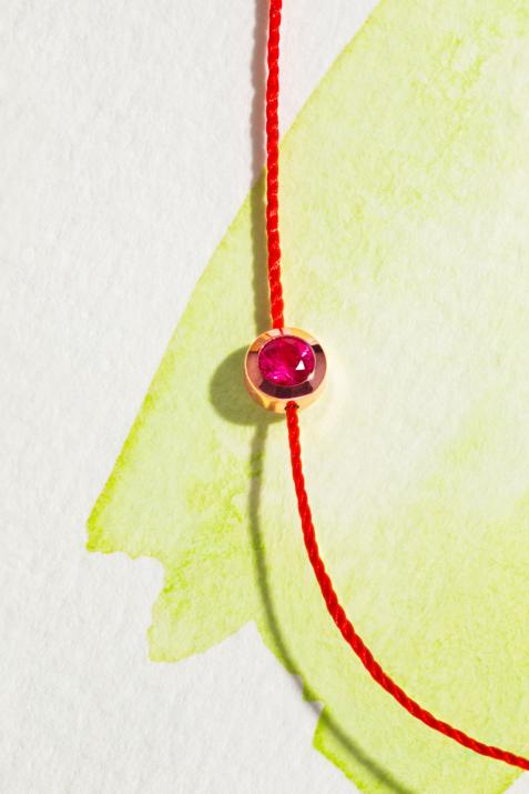 Браслет Чистого Рубиса Розовый Золото - Redline - 0++