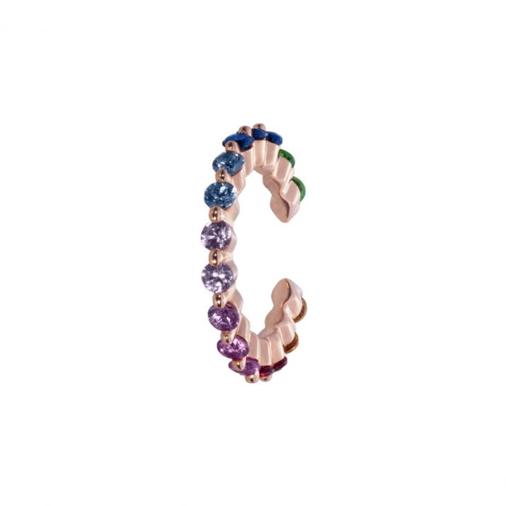 Серьги Ear Cuff Si Joli Aurelange Rainbow Розовое золото - Redline