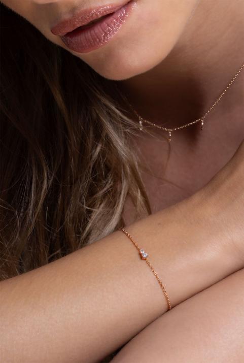 Браслет-цепочка Abby Розовое золото - Redline - 0++