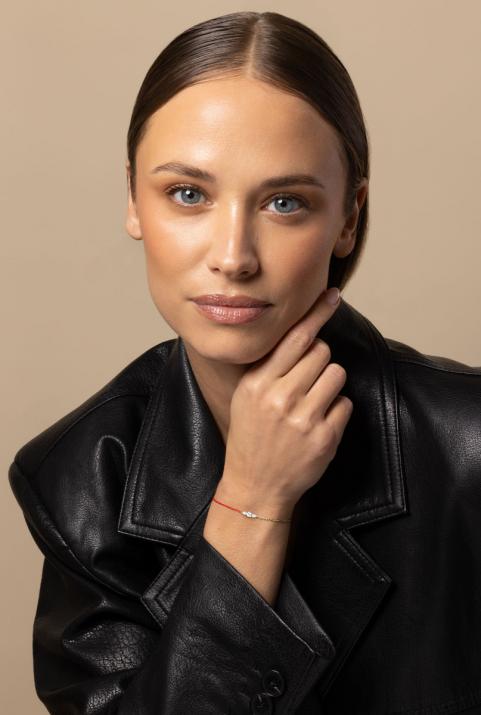 Браслет с полуниткой и полуцепочкойSo Abby  желтое золото - Redline - 0++
