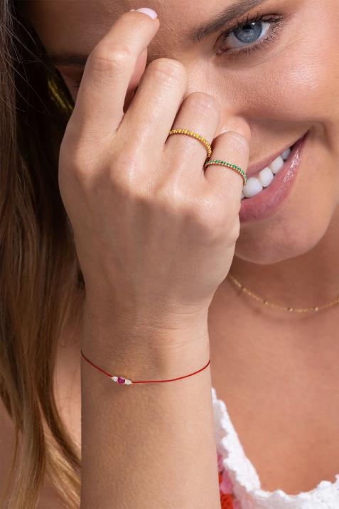 Проволочный браслет So Abby Rubis Розовое золото - Redline - 0++