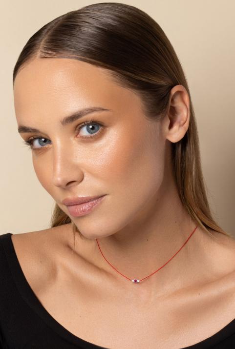 Ожерелье из ниток So Abby Rubis Белое Золото - Redline - 0++