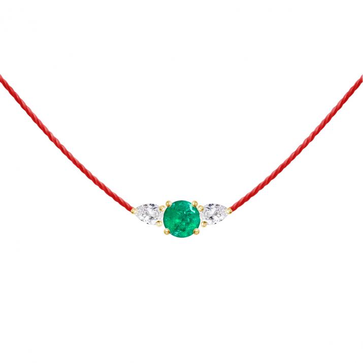 Ожерелье из ниток So Abby Emeraude желтое золото - Redline