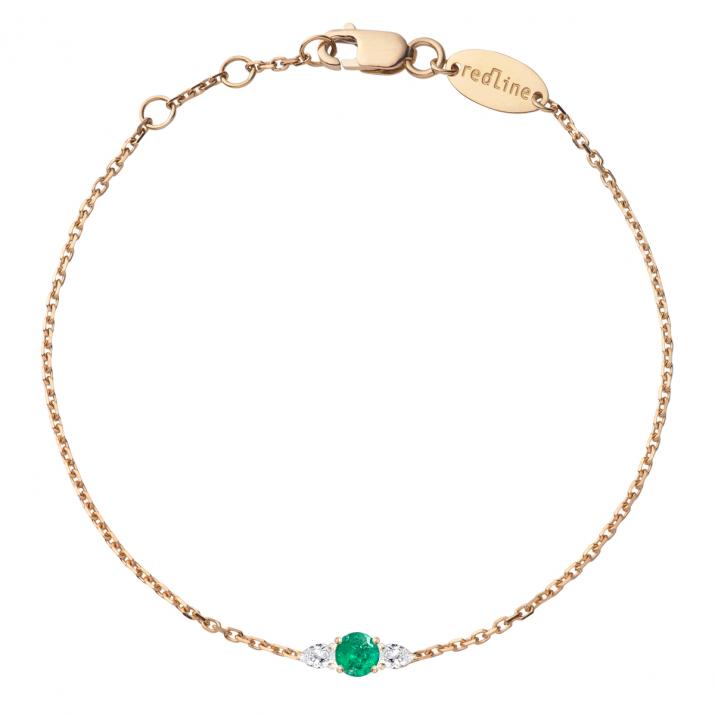 Браслет-цепочка So Abby Emeraude Розовое золото - Redline