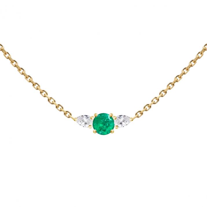 Цепочное ожерелье So Abby Emeraude желтое золото - Redline