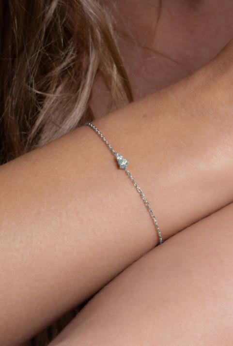 Браслет-цепочка Abby Topaze Белое Золото - Redline - 0++