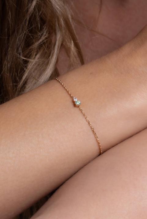 Браслет-цепочка Abby Topaze Розовое золото - Redline - 0++