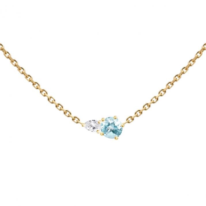 Цепочное ожерелье Abby Topaze желтое золото - Redline