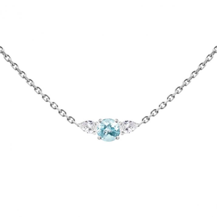 Цепочное ожерелье So Abby Topaze Белое Золото - Redline